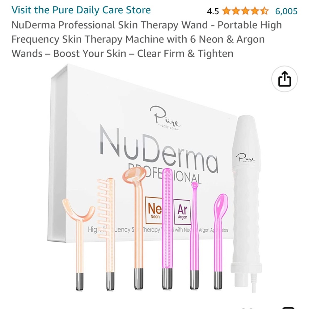NuDerma Professional Skin Therapy Wand - Portable High Frequency